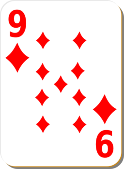 White Deck 9 Of Diamonds