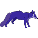 download Fox clipart image with 225 hue color