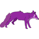 download Fox clipart image with 270 hue color