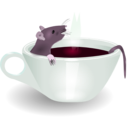 download Rat In Coffee clipart image with 315 hue color