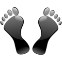 download Black Feet clipart image with 45 hue color