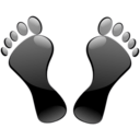 download Black Feet clipart image with 90 hue color