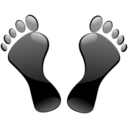 download Black Feet clipart image with 270 hue color