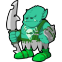 download Orc Warrior clipart image with 90 hue color