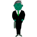 download Man In Black Suit clipart image with 135 hue color