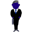 download Man In Black Suit clipart image with 225 hue color