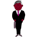 download Man In Black Suit clipart image with 315 hue color