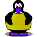 download Penguin With A Shirt clipart image with 225 hue color