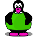 download Penguin With A Shirt clipart image with 270 hue color