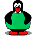 download Penguin With A Shirt clipart image with 315 hue color