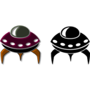 download Alien Spaceship Icon clipart image with 90 hue color