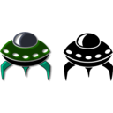 download Alien Spaceship Icon clipart image with 225 hue color