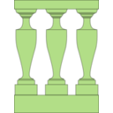 download Greek Balustrade clipart image with 90 hue color