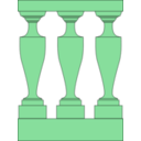 download Greek Balustrade clipart image with 135 hue color