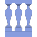 download Greek Balustrade clipart image with 225 hue color