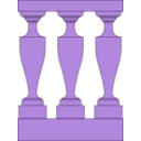 download Greek Balustrade clipart image with 270 hue color