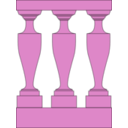 download Greek Balustrade clipart image with 315 hue color