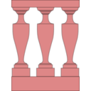 download Greek Balustrade clipart image with 0 hue color