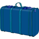 download Suitcase clipart image with 180 hue color