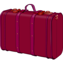 download Suitcase clipart image with 315 hue color