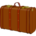 download Suitcase clipart image with 0 hue color