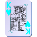 download Guyenne Deck King Of Hearts clipart image with 180 hue color