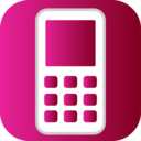download Phone Icon clipart image with 225 hue color