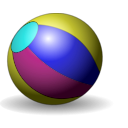 download Beachball clipart image with 180 hue color