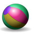 download Beachball clipart image with 270 hue color