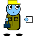 download Postman clipart image with 180 hue color
