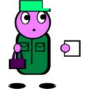 download Postman clipart image with 270 hue color