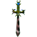 download Sword clipart image with 180 hue color