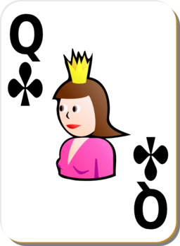 White Deck Queen Of Clubs