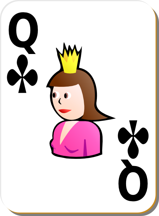 White Deck Queen Of Clubs