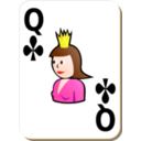 White Deck Queen Of Clubs