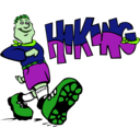 download Hiking clipart image with 90 hue color