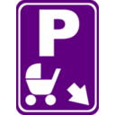 download Sign Parking For Perambulators clipart image with 45 hue color