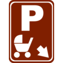 download Sign Parking For Perambulators clipart image with 135 hue color