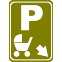 download Sign Parking For Perambulators clipart image with 180 hue color