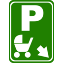 download Sign Parking For Perambulators clipart image with 225 hue color