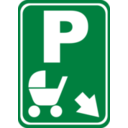 download Sign Parking For Perambulators clipart image with 270 hue color