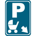 download Sign Parking For Perambulators clipart image with 315 hue color