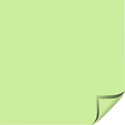 Sticky Note Green Folded Corner