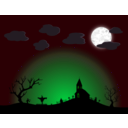 download Halloween Night clipart image with 90 hue color