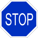 download Stop Sign clipart image with 225 hue color