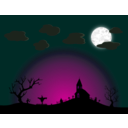 download Halloween Night clipart image with 270 hue color