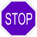 download Stop Sign clipart image with 270 hue color