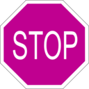 download Stop Sign clipart image with 315 hue color