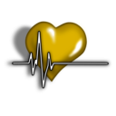 download Heart Ecg Logo clipart image with 45 hue color