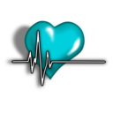 download Heart Ecg Logo clipart image with 180 hue color